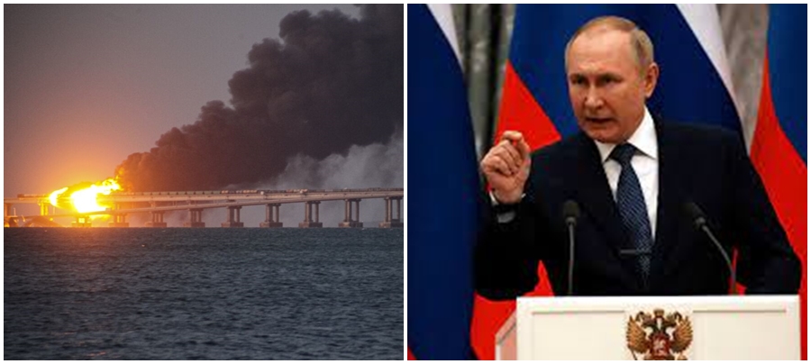 Russia blew up Kiev’s famous bridge with missile attack, Putin confirms strikes in Ukraine, also warns
