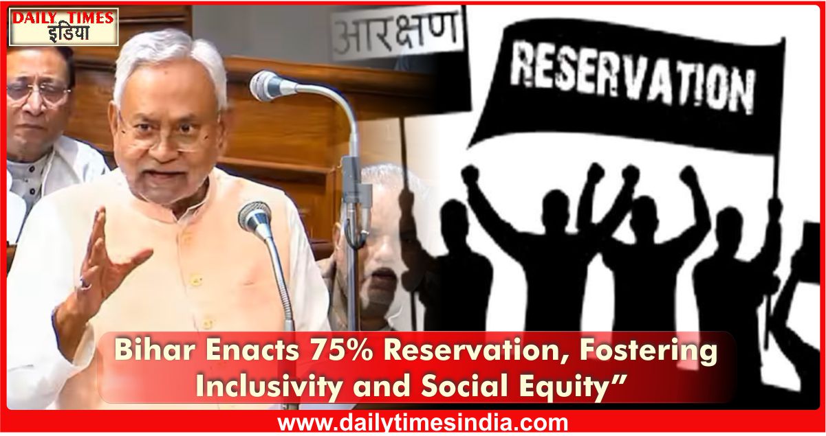 “Bihar’s game-changing move: 75% Reservation Bill passed unopposed, all eyes on Nitish Kumar”